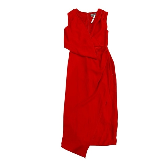 ASOS red draped wrap dress nwt - Picture 5 of 10
